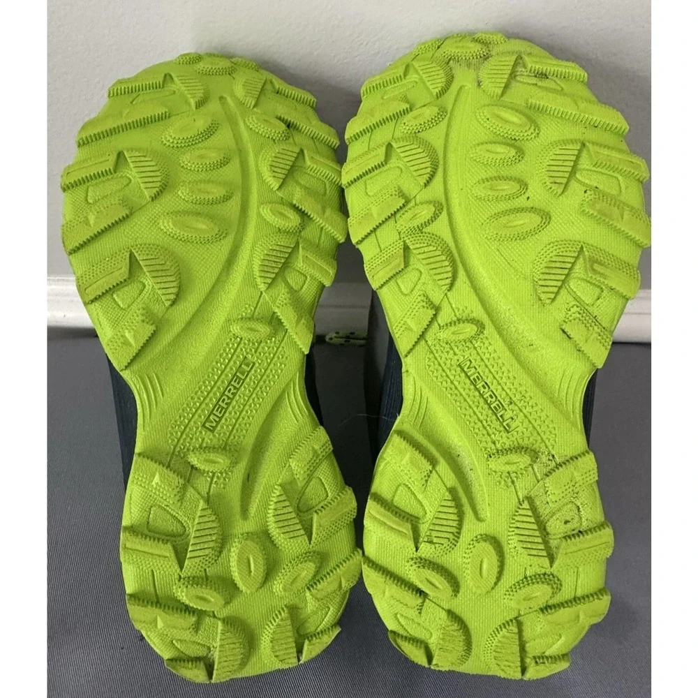 Merrell Hiking Shoes Kids Size 12 Gray Green Trail Mesh Sneakers MK265212